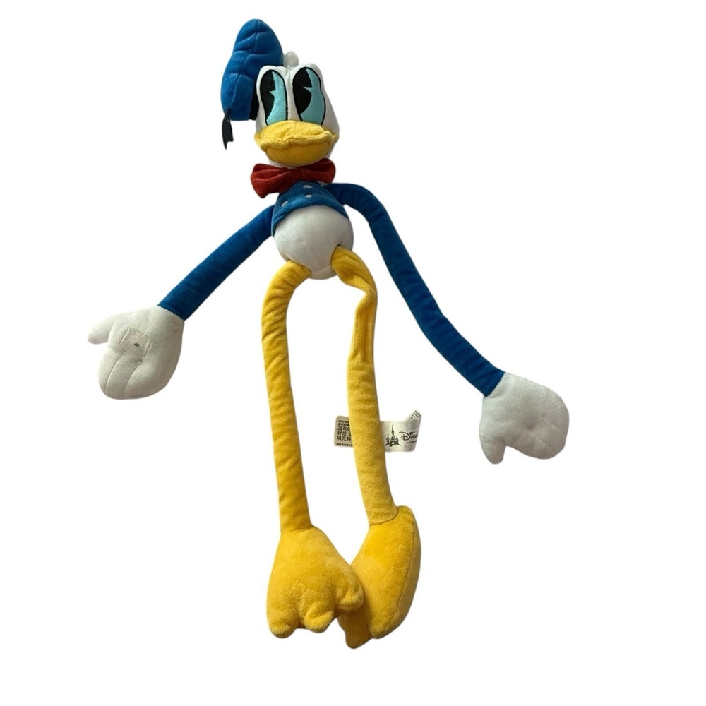 Disney Parks Donald Duck Long Limbs Floppy Plush Blue Sailor Suit Vintage Style